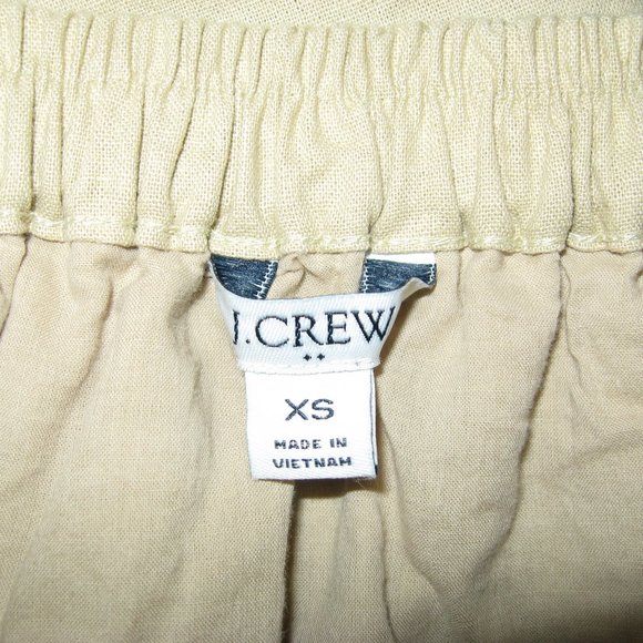 J.Crew beige pink linen cotton button front fully lined skirt - Picture 7 of 7